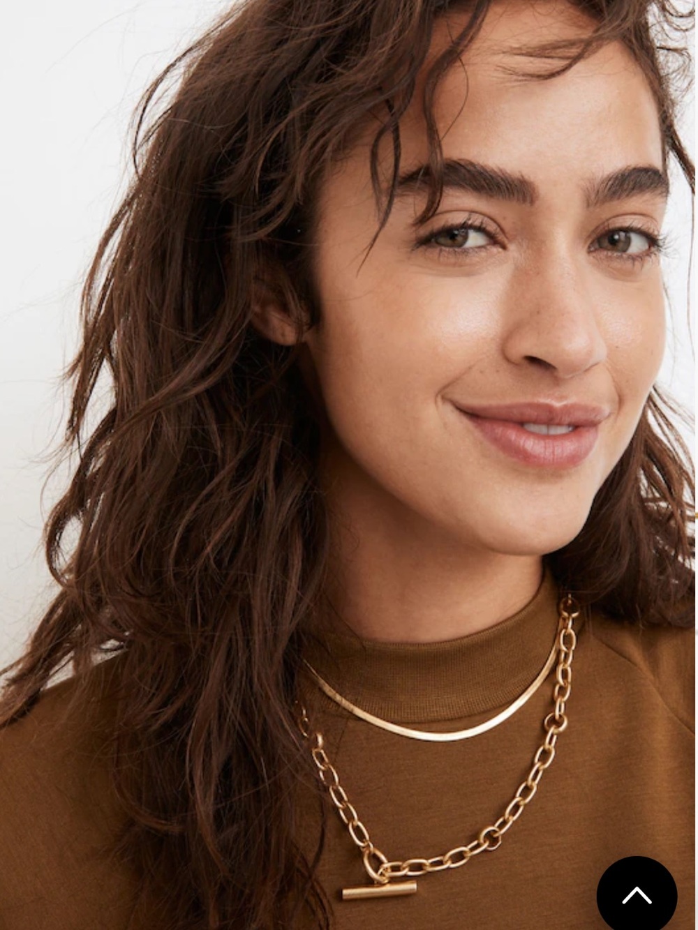 Madewell Toggle Chain Necklace in Vintage Gold, New on card - Picture 2 of 5